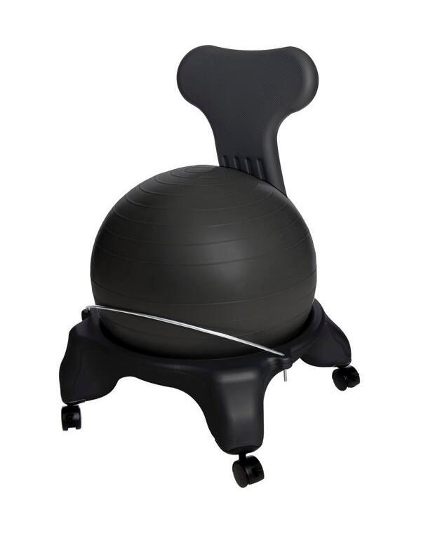 Aeromat Teen/Adult Ball Chair, 16 lb, 22 X 22 X 31 Inches, Black 1427032